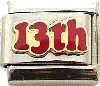 Italian Charms - Fits Nomination - Enamel - 13th